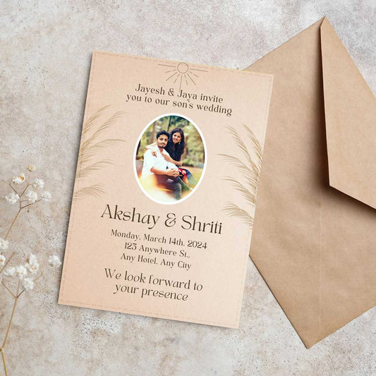 Picture Wedding Invitations Card -  Personalized Marriage Invite Card
