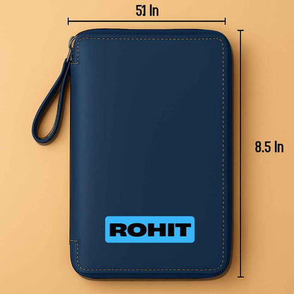 Customized Passport Case with Name Faux Leather Passport Wallet & Luggage Tag Set