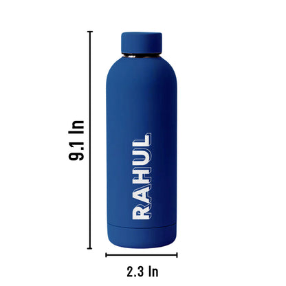 Personalized Rakhi Gift Set for Brother – Insulated Name Bottle & Evil Eye Rakhi