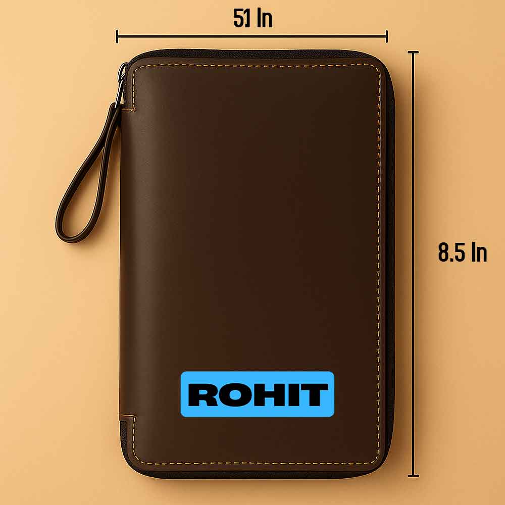 Customized Passport Case with Name Faux Leather Passport Wallet & Luggage Tag Set