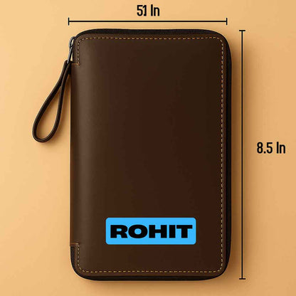 Customized Passport Case with Name Faux Leather Passport Wallet & Luggage Tag Set