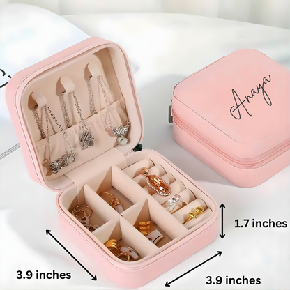 Personalized Gift Box for Women – Custom Name Vacuum Insulated Tumbler with Handle & Personalized Jewellery Box | Premium Birthday, Anniversary & Women’s Gift Set