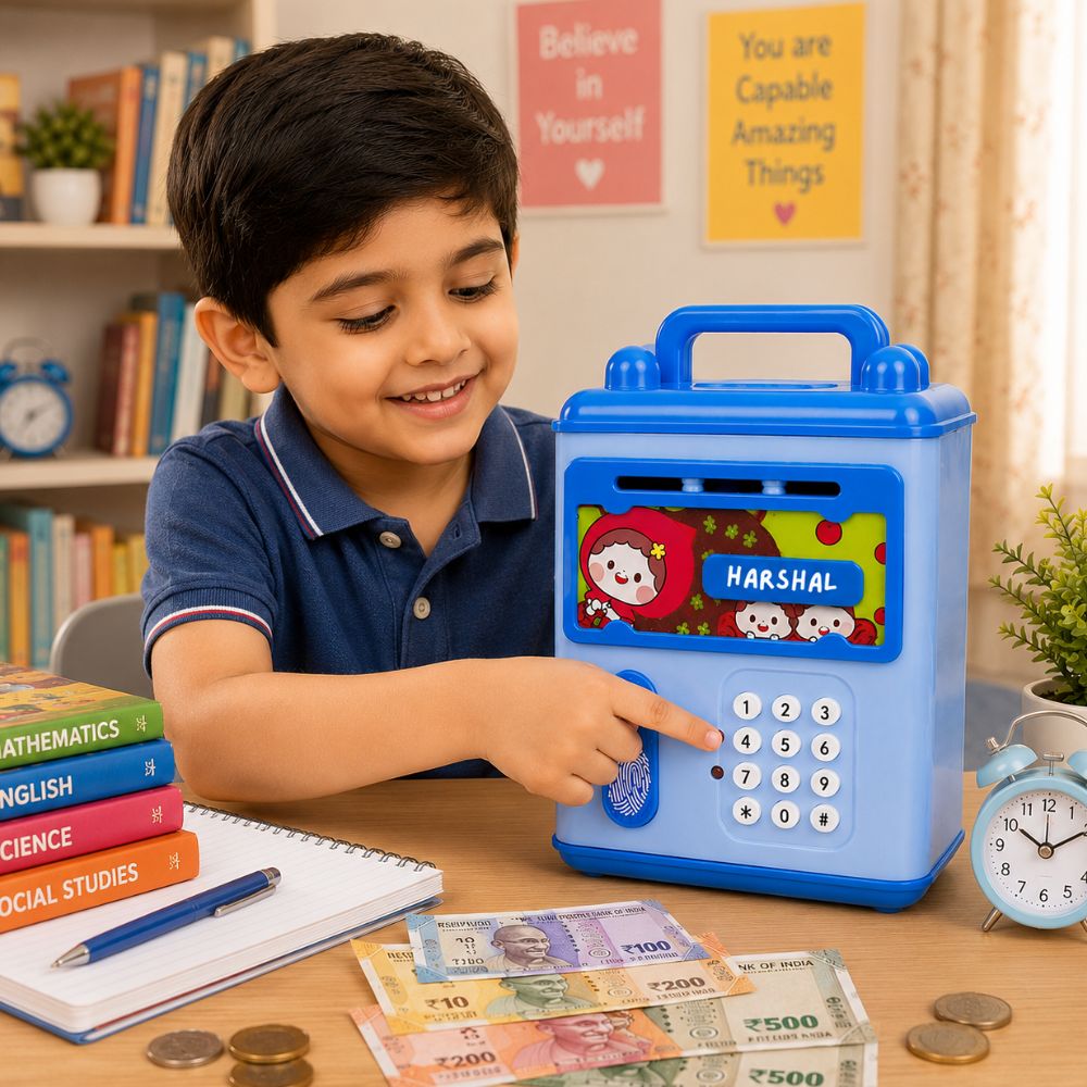 Custom ATM Piggy Bank for Kids with Music & Name Personalization | Birthday Gift & Return Gift