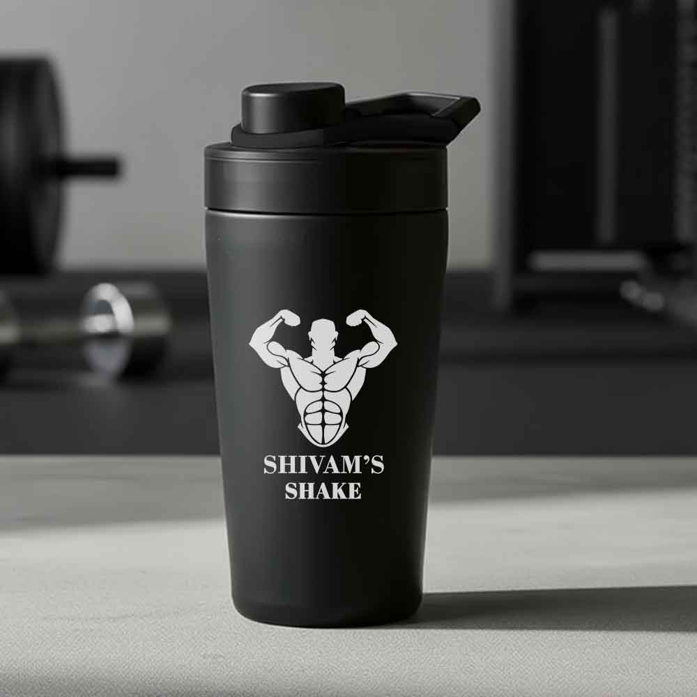 Personalized Protein Shaker for Gym Workout Custom Shake Mixer with Whisk Ball