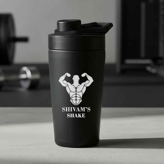 Personalized Protein Shaker for Gym Workout Custom Shake Mixer with Whisk Ball