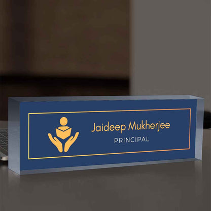 Principal Desk Name Plate – Personalized Professional Accessory for Teachers and Principals