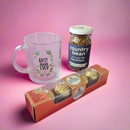 Mother's Day Gift Box – Coffee Mug, Chocolates & Premium Instant Coffee Combo for Mom