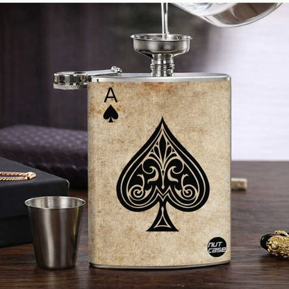 Designer Hip Flask Nutcase - Free Funnel Along - ACE