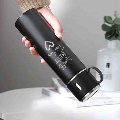 Coffee Flask 500ml Stainless Steel Thermos with 3 Cups-Perfect Teacher Day Gift