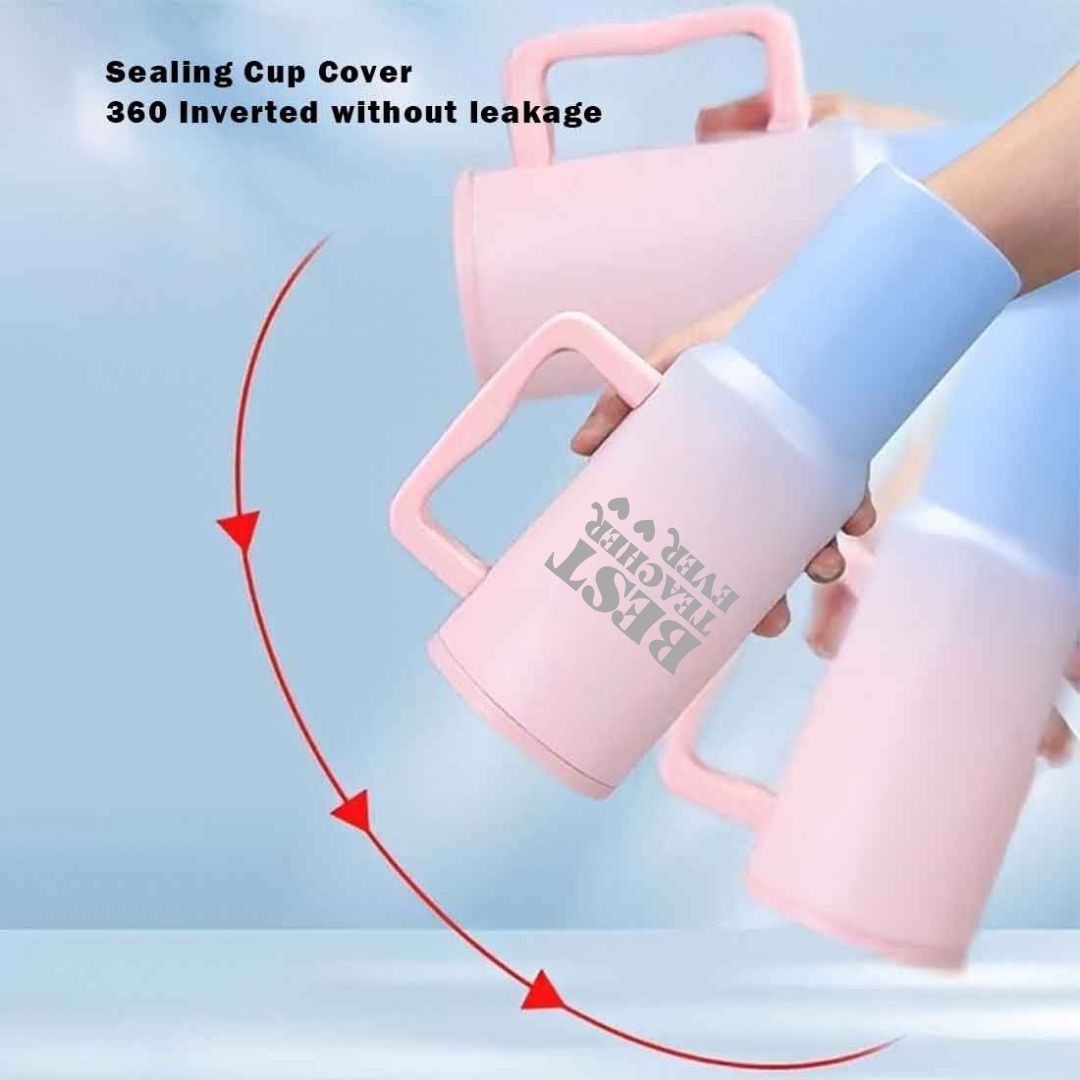 Teacher Day Gift Insulated Tumbler 1200ml with Straw and Lid Large Travel Cups