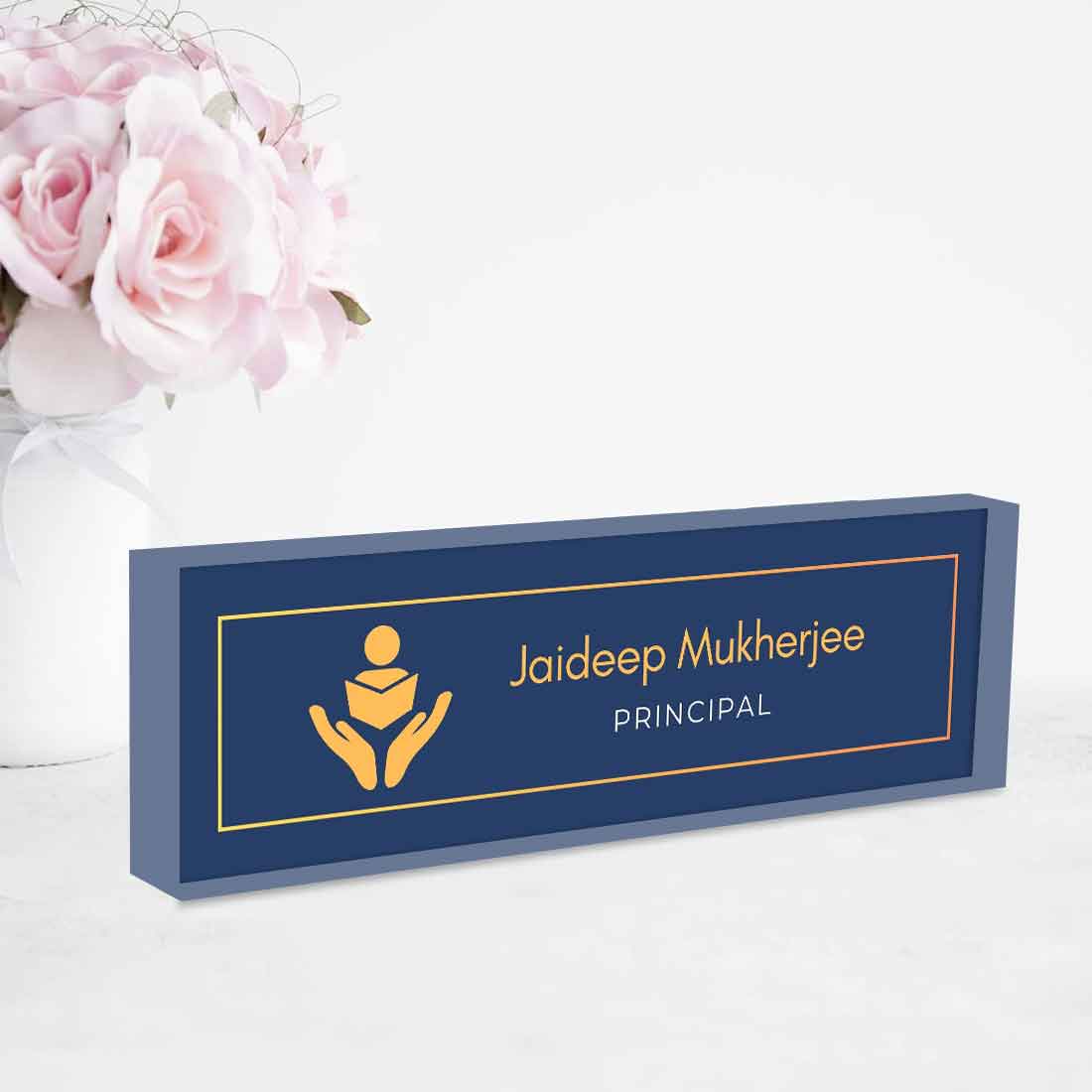Principal Desk Name Plate – Personalized Professional Accessory for Teachers and Principals