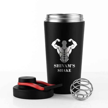 Personalized Protein Shaker for Gym Workout Custom Shake Mixer with Whisk Ball