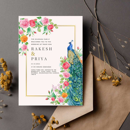 Custom Indian Wedding Cards -  Shadi Invitation