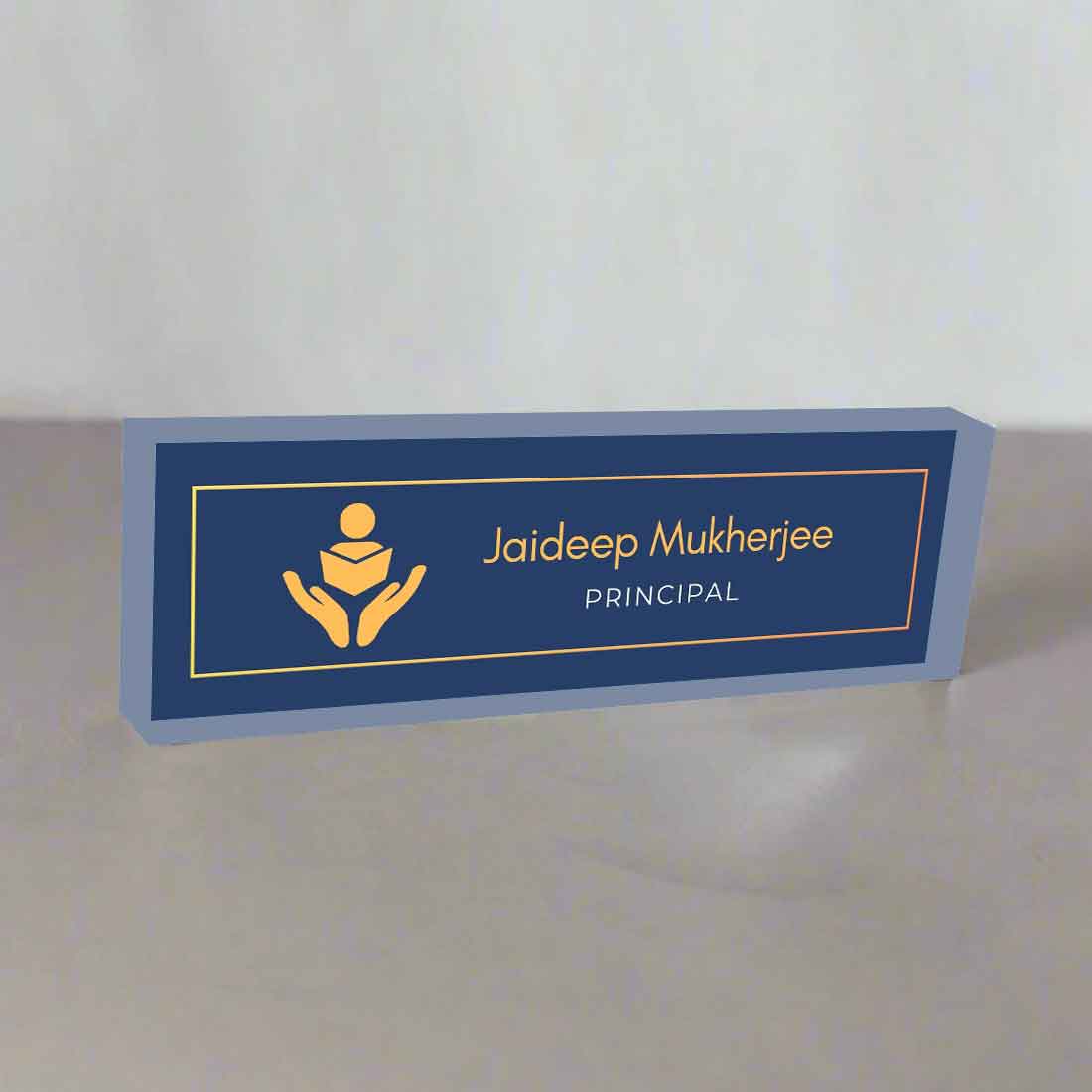 Principal Desk Name Plate – Personalized Professional Accessory for Teachers and Principals