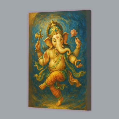 Ganpati Photo Frame for Wall with LED Light, HD Print– idea for Home Temple, Décor, or Gifting