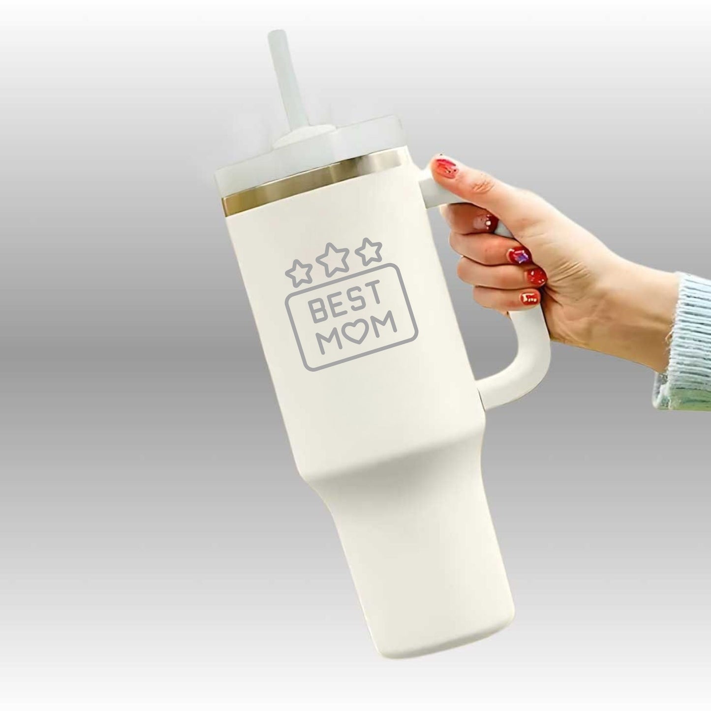 Gift for Mom – Mother’s Day Engraved Water Bottle | 1200ml Cold Tumbler Flask with Handle