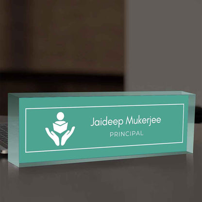 Principal Desk Name Plate – Personalized Professional Accessory for Teachers and Principals