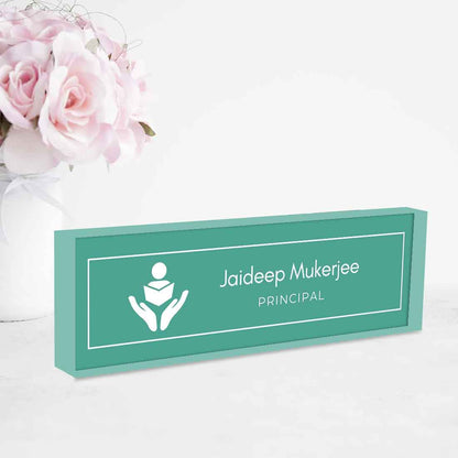 Principal Desk Name Plate – Personalized Professional Accessory for Teachers and Principals