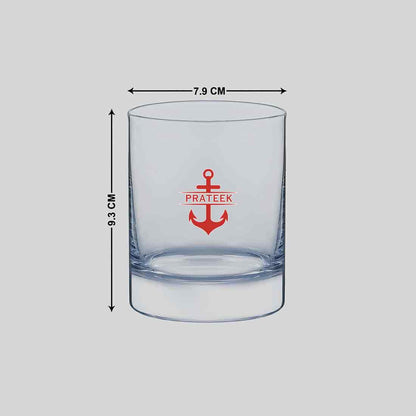 Personalized Whiskey Glass with Name - Colored Printed Alcohol Glasses