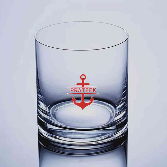 Personalized Whiskey Glass with Name - Colored Printed Alcohol Glasses