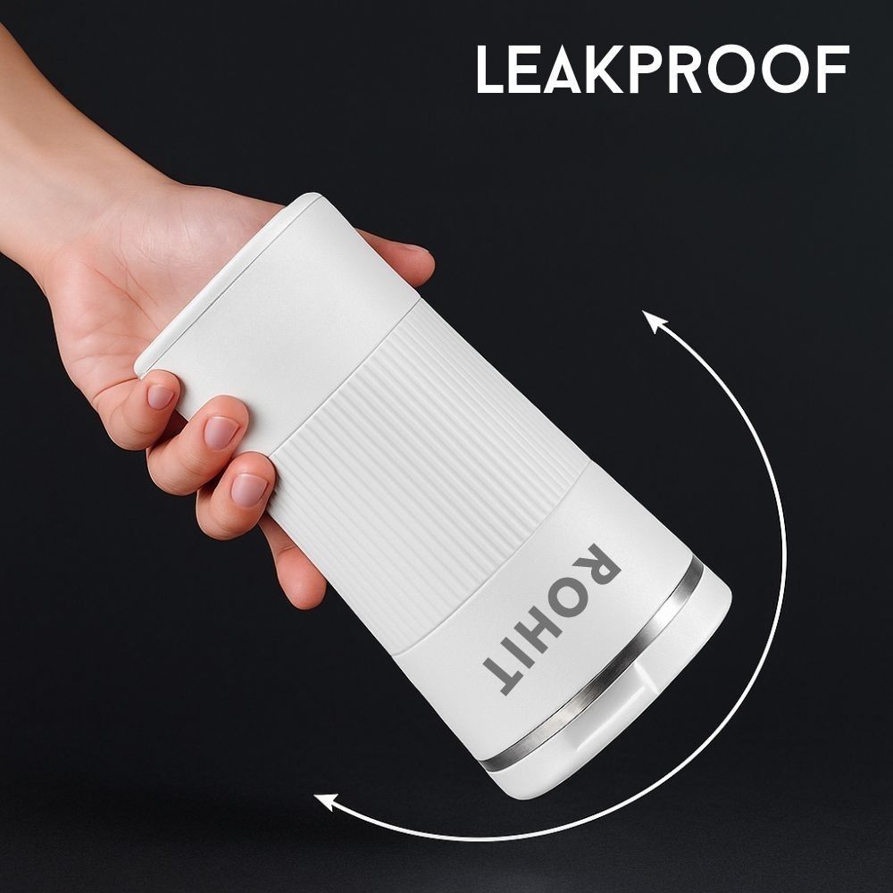 Personalized Rakhi Gift Set for Brother | Metal Bracelet Rakhi, Insulated Coffee Tumbler & Chocolates