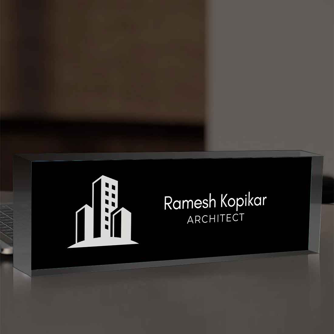 Table Name Board for Architecture – Personalized Professional Desk Display