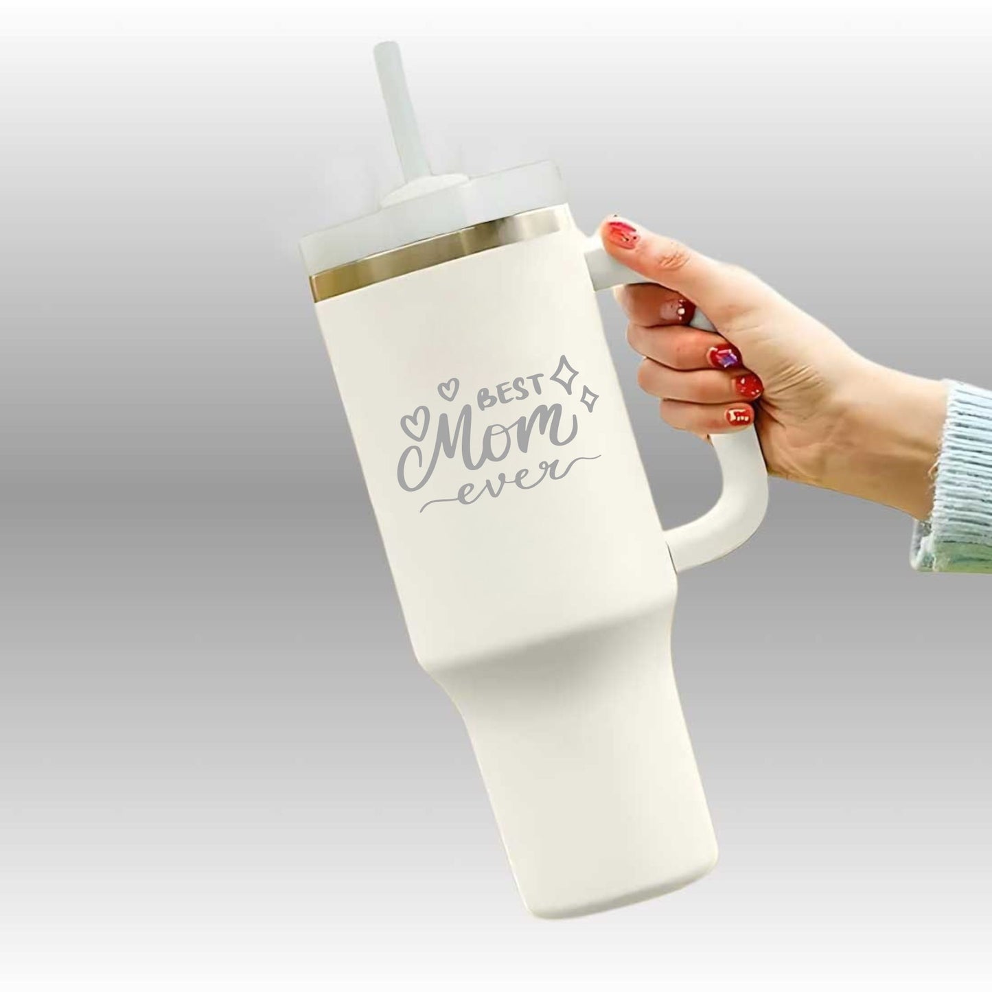 Gift for Mom – Mother’s Day Engraved Water Bottle | 1200ml Cold Tumbler Flask with Handle