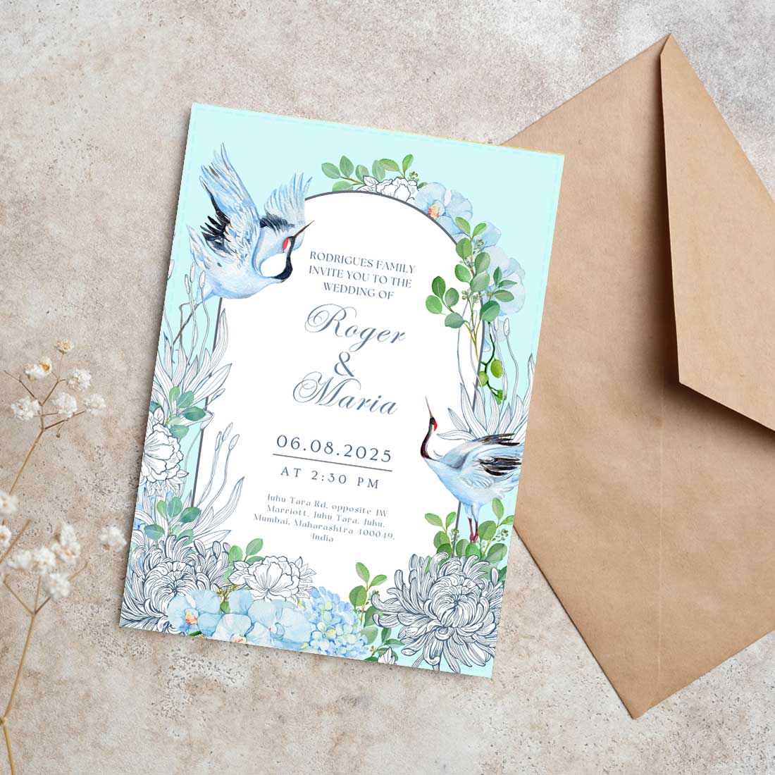 Marriage Wedding Card - Custom Invitation Card for Wedding