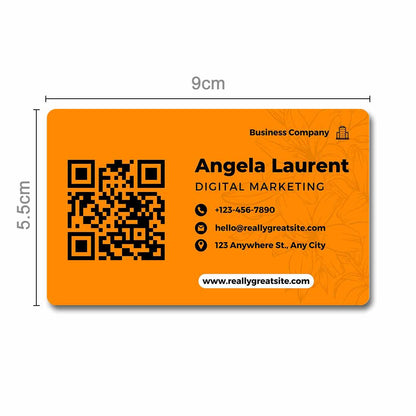 plastic business cards with qr code