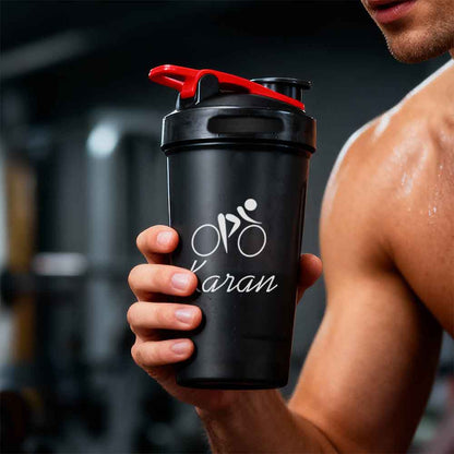 Personalized Protein Steel Shaker for Gym Workout Custom Shake Mixer with Whisk Ball