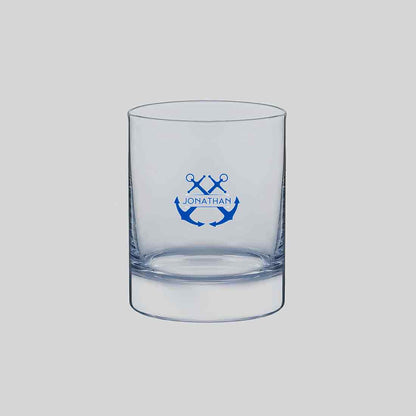 Whiskey Drinking Glasses with Name - Personalized Alcohol Glass Colored Printed