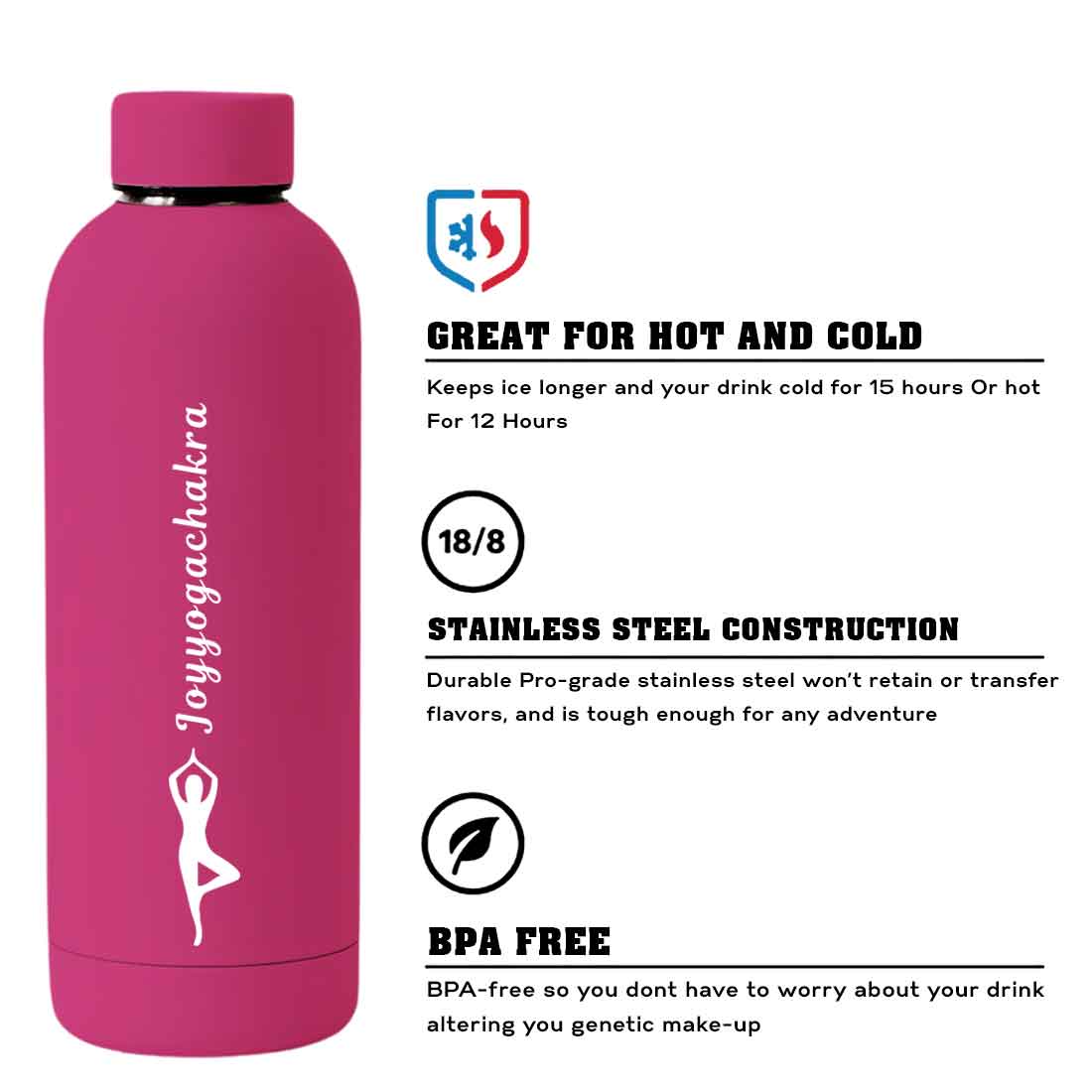 Nutcase Water Bottle Yoga For Workout Double Insulated Bottles