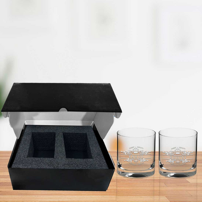 Custom Printed Whiskey Glass Gift Set with Box