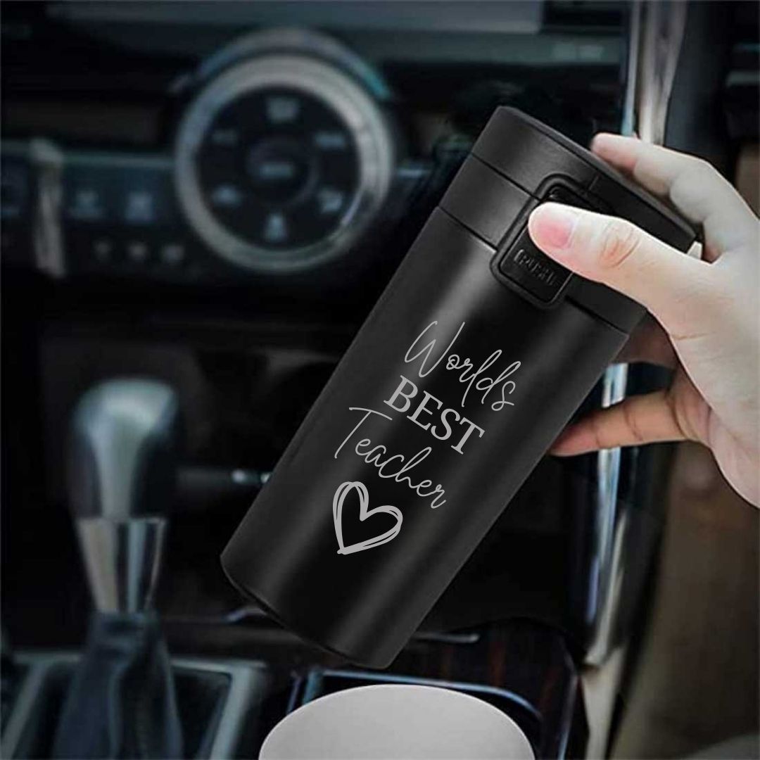 Coffee Mug for Teacher Stainless Steel Travel Flask-Perfect Teacher Day Gift (380 ML)