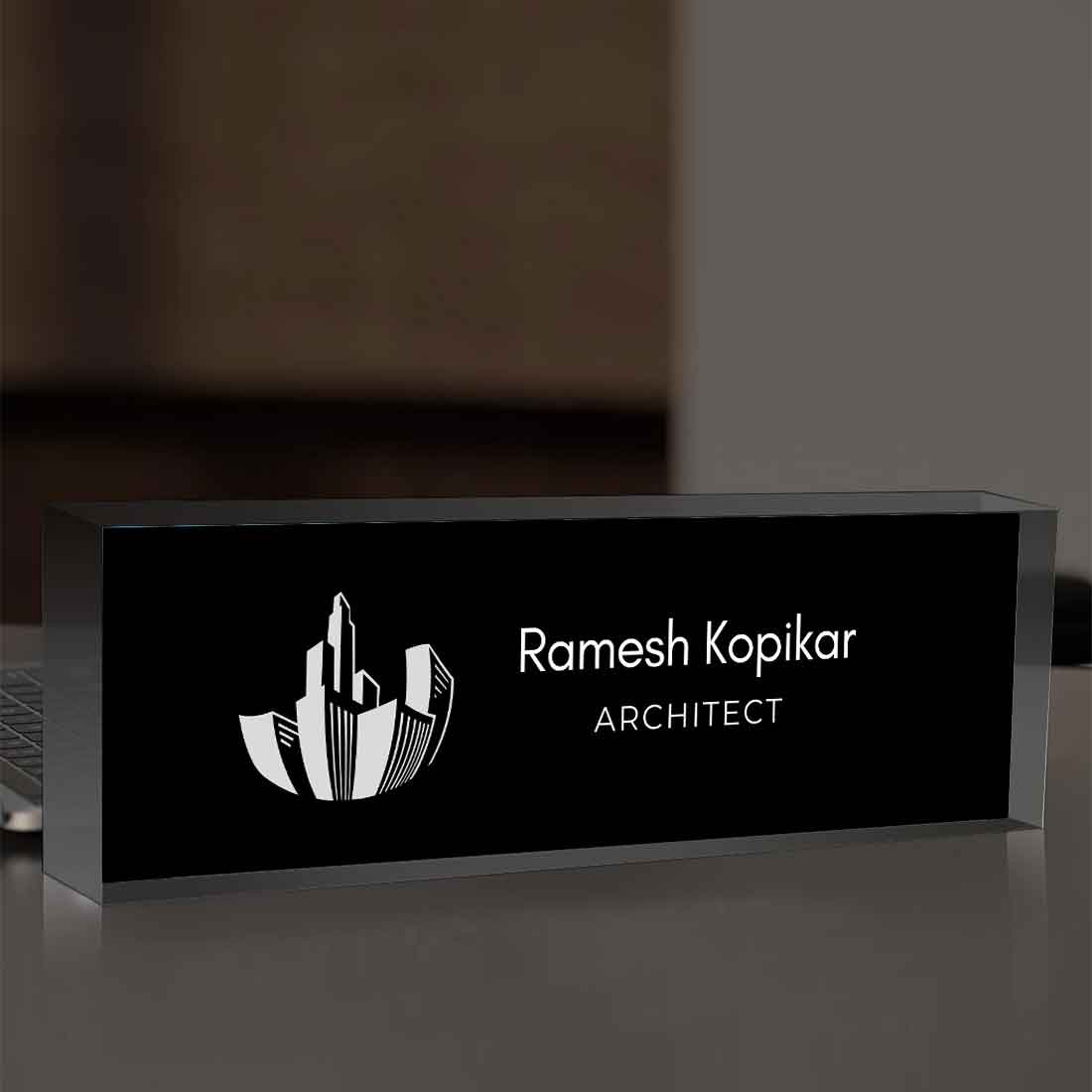 Table Name Board for Architecture – Personalized Professional Desk Display