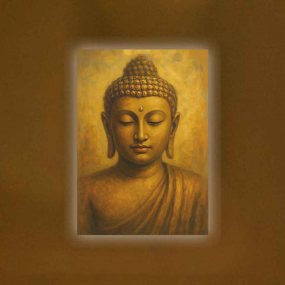 Buddha Photo Frame for Wall with LED Light – Elegant Acrylic Art for Home & Office Décor