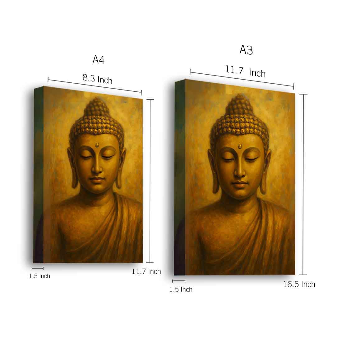 Buddha Photo Frame for Wall with LED Light – Elegant Acrylic Art for Home & Office Décor