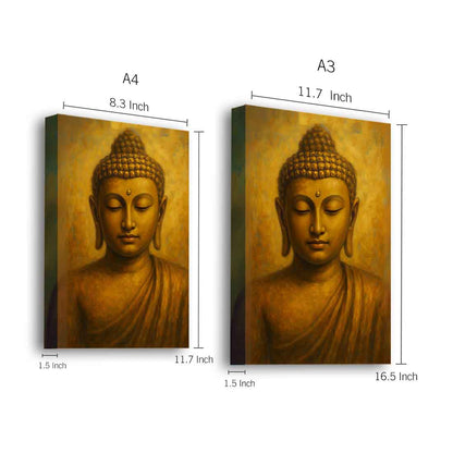 Buddha Photo Frame for Wall with LED Light – Elegant Acrylic Art for Home & Office Décor