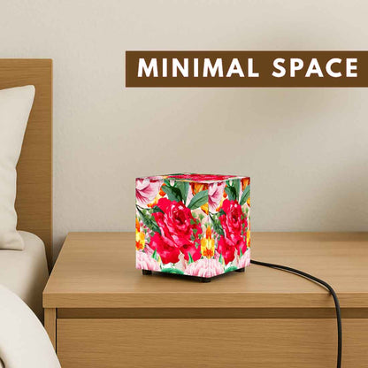 Nutcase Cube Lamp for Bedroom – Mini LED Lamps for Home - Floral
