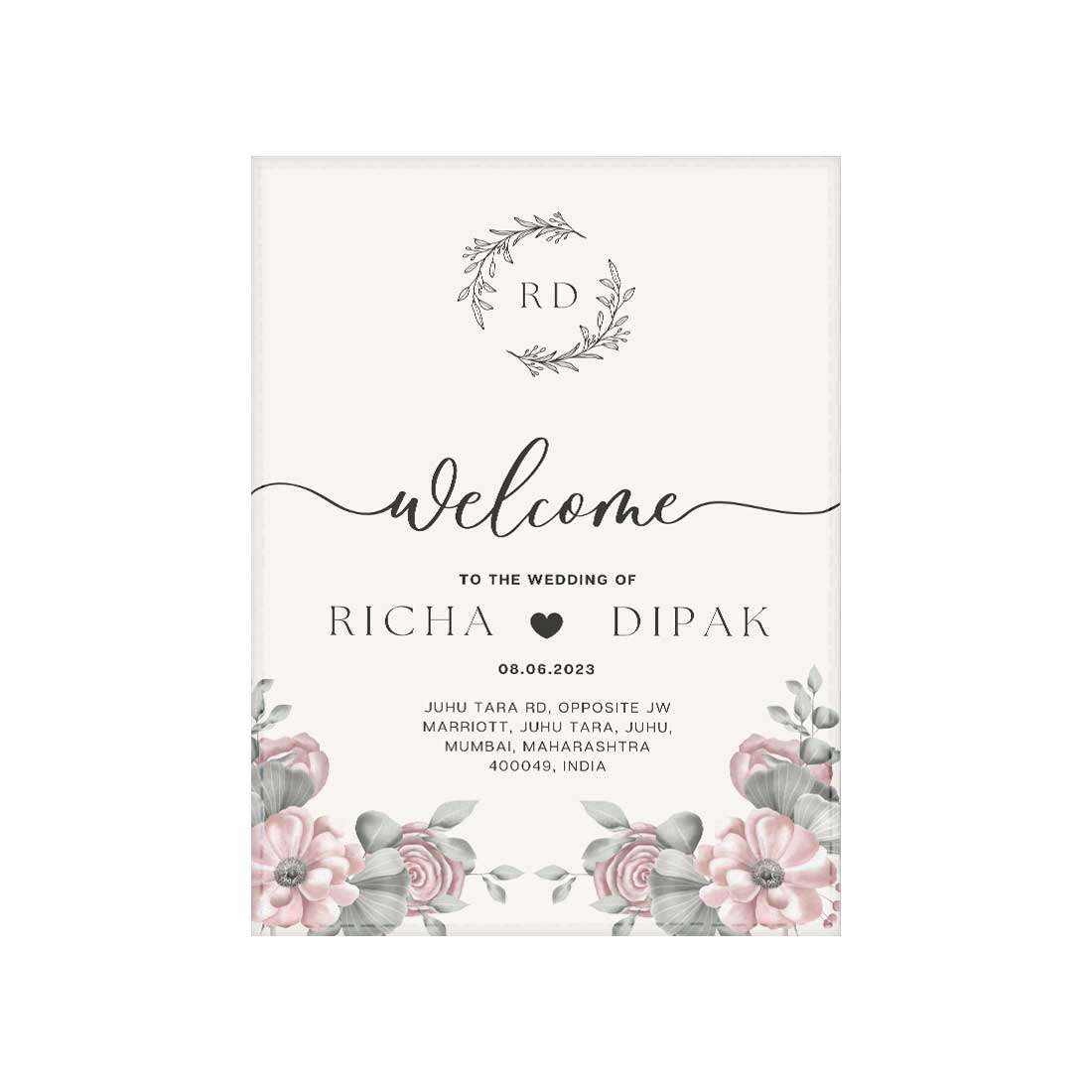 Marriage Reception Invitation Card -Custom Wedding Card