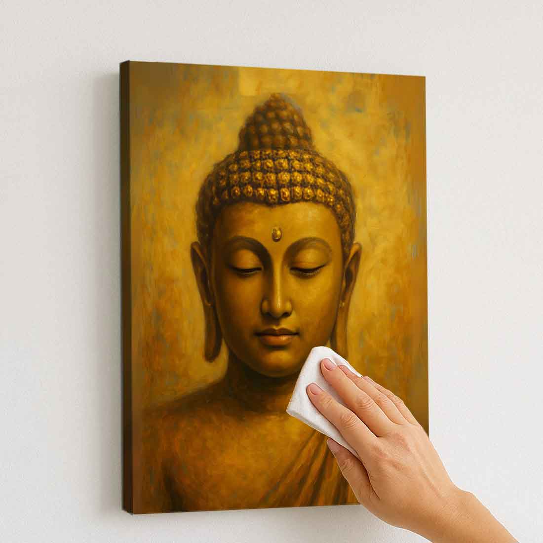 Buddha Photo Frame for Wall with LED Light – Elegant Acrylic Art for Home & Office Décor
