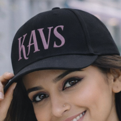 Customized Cap for Women Black Caps with Name