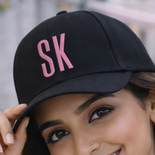 Custom Ladies Cap Black with Name