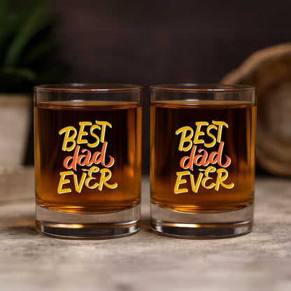 Dad Father’s Day Gifts – Set of 2 Whiskey Glasses – Unique Gift for Him