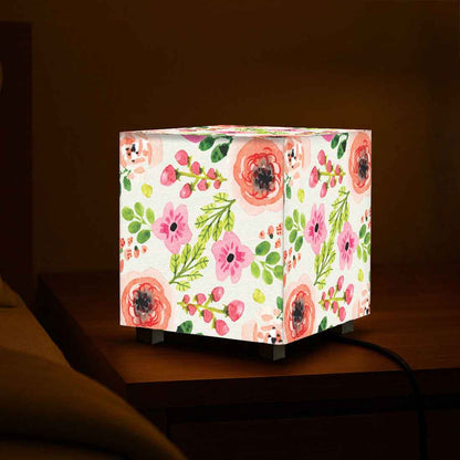 Nutcase Cube Lamp for Bedroom – Mini LED Lamps for Home - Floral