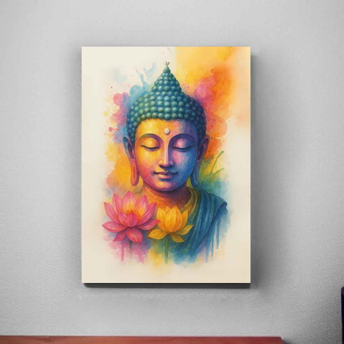 Buddha Frame Photo with LED Lighting – Premium Acrylic Wall Art for Home & Office Décor