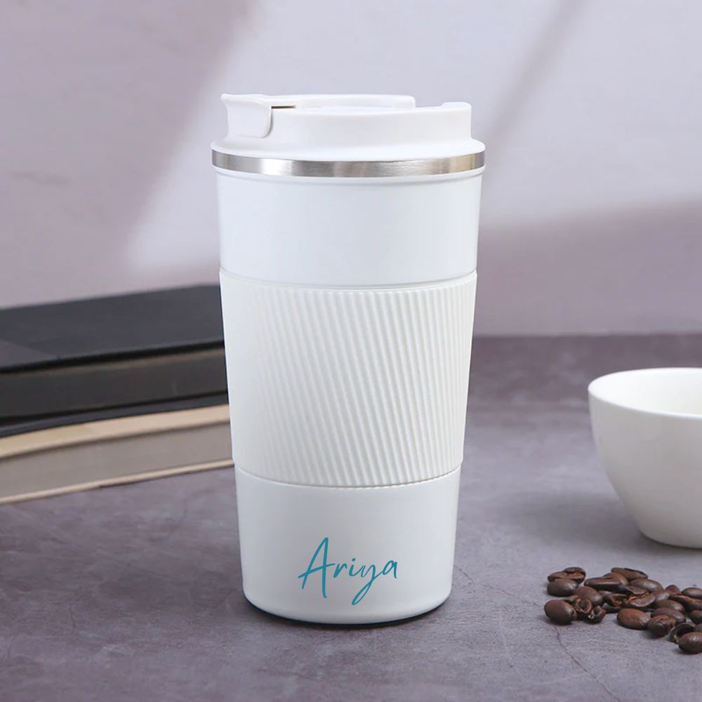 Personalised Coffee Tumbler with Names for Tea, Coffee 500ml