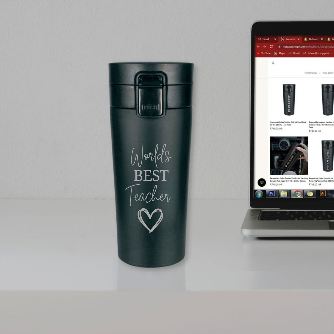 Coffee Mug for Teacher Stainless Steel Travel Flask-Perfect Teacher Day Gift (380 ML)