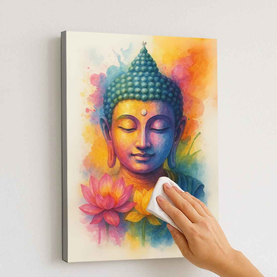 Buddha Frame Photo with LED Lighting – Premium Acrylic Wall Art for Home & Office Décor
