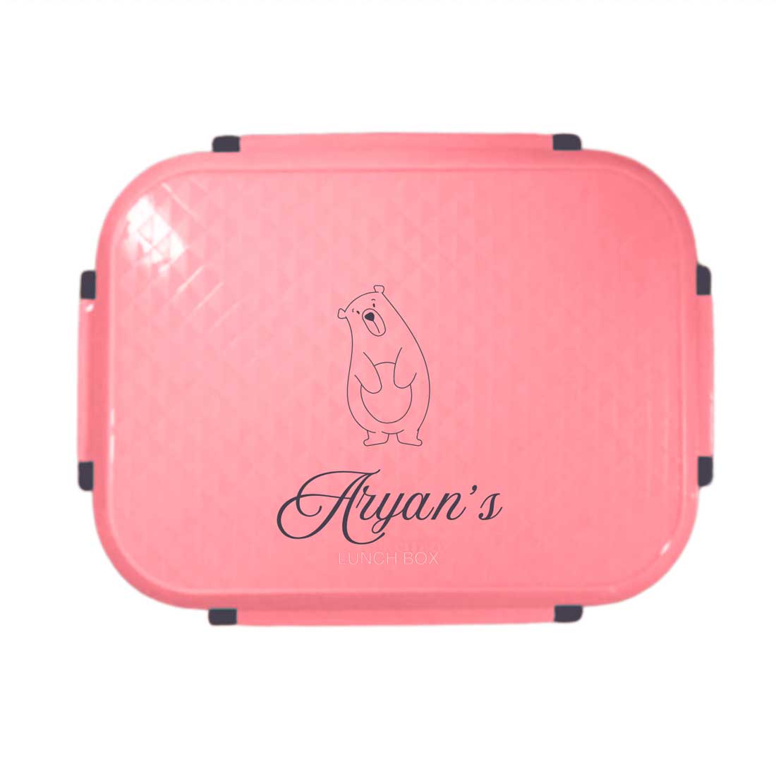 Personalized Lunch Box for Girls and Boys - Stainless Steel Pink Tiffin Box